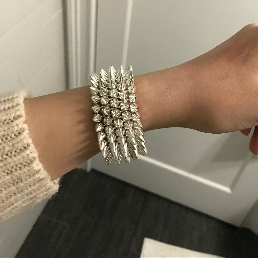 Steve Madden Silver Spike Bracelet